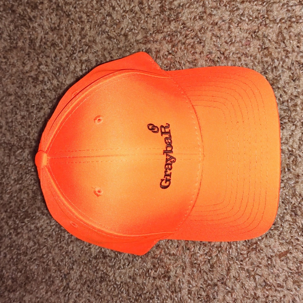 Graybar Neon Orange Baseball Adjustable Snapback … - image 1